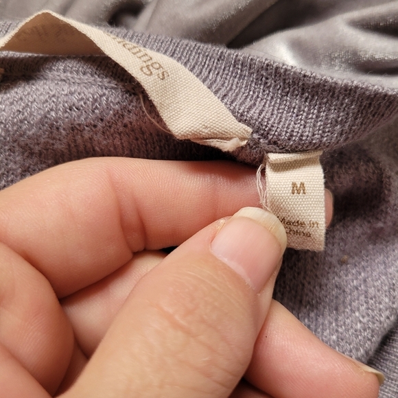 Soft Surroundings Gray Knit Sweater - Picture 3 of 6